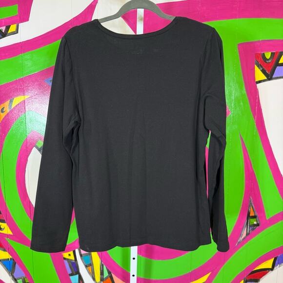CJ Banks, Classic Black Long Sleeve T-Shirt. Size 1X. In excellent condition! - Picture 5 of 5
